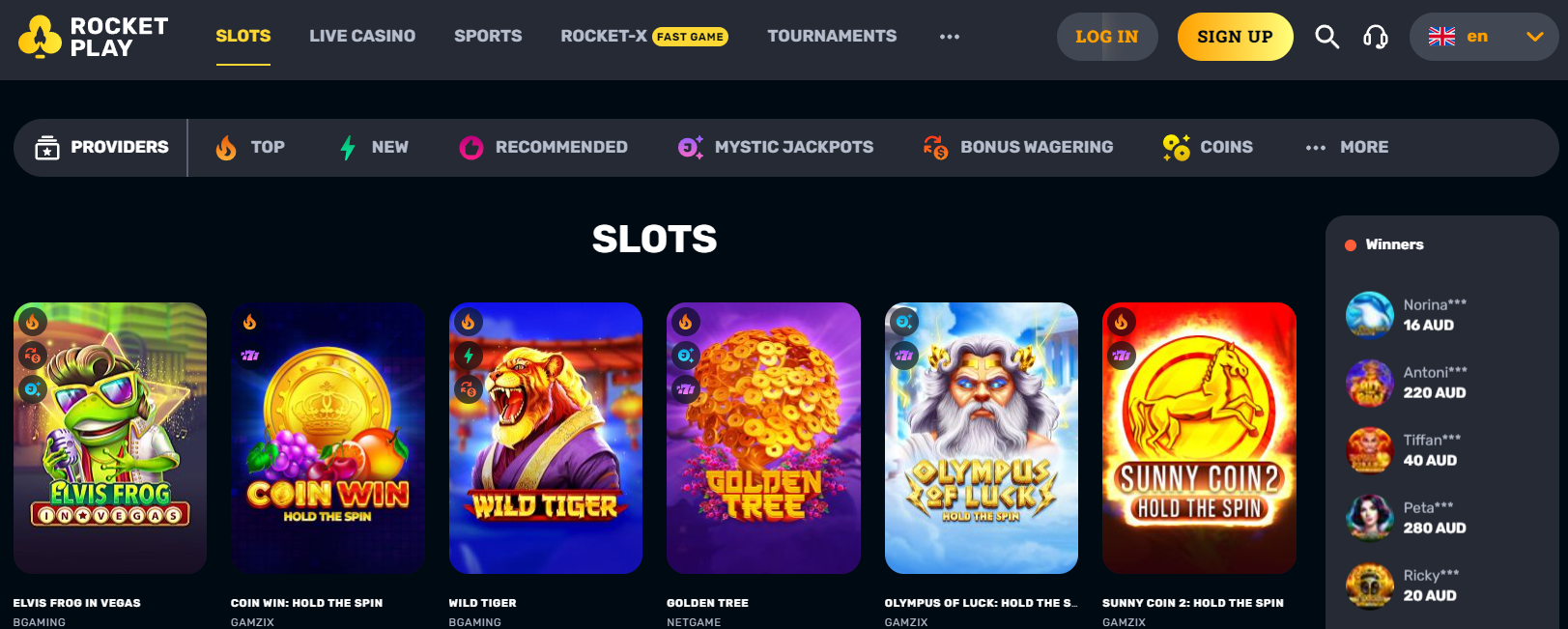 Spielen Sie kostenlos bei Casino RocketPlay