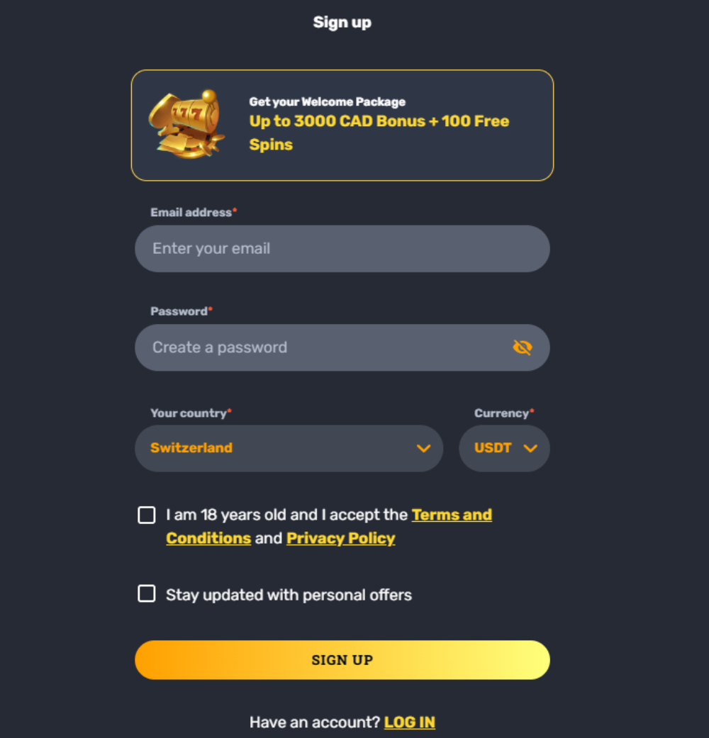 How to register at RocketPlay